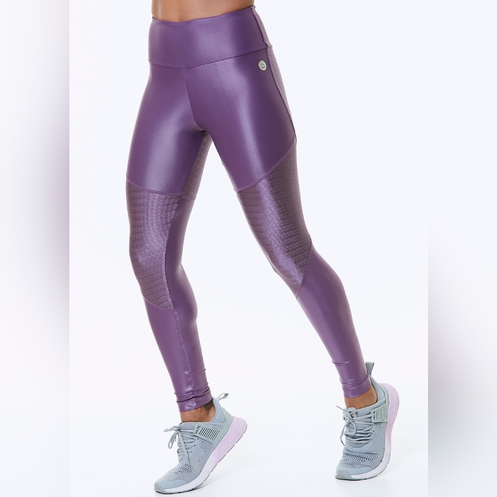 Women's Lilac High-Waisted Leggings Booming